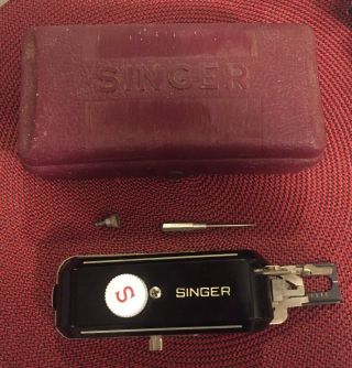 1952 Vintage Singer Button Holer 160743 Attachment For Singer Class 301 W/ Case