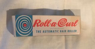 Vtg Roll - A - Curl Automatic Hair Curler Pin Curl Setter Bouffant Style Orig.  Box