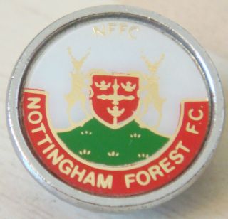 Nottingham Forest Vintage 1970s 80s Insert Badge Brooch Pin In Chrome 17mm Dia