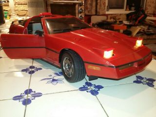 1980s Vintage Corvette C4 Remote Control Car Flip Lights Doors Open Corvette Toy