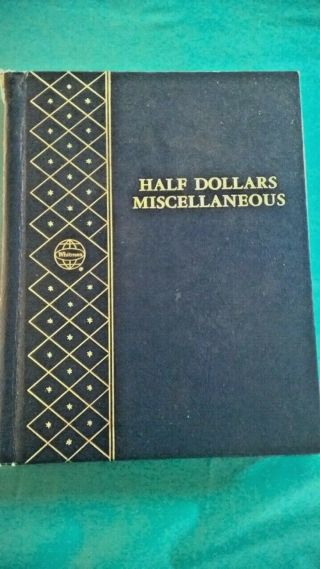Vtg 1960 Whitman Coin Album Folder 9445 Half Dollar Miscellaneous - Hard Cover
