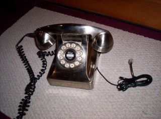 Crosley Model 302 Vintage Style Touch Tone Desk Phone - - Chrome Color - - -