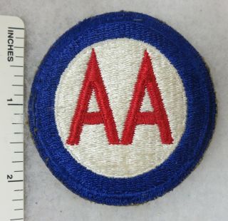 Ww2 Vintage Us Army Aa Patch Anti - Aircraft Artillery Command Cut Edge