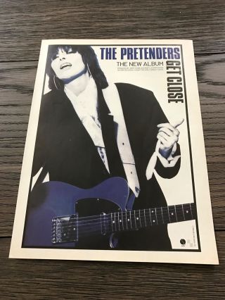 1986 Vintage 8x11 Print Promo Ad The Pretenders Album Get Close Chrissie Hynde