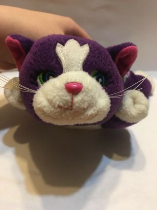 ❤️Lisa Frank Stuffed Cat Playtime Plush Beanbag Vintage 1998 Purple Rainbow 2