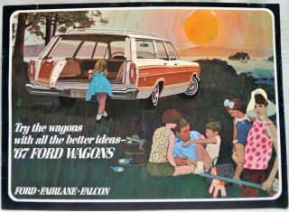 1967 Ford Station Wagons Automobile Car Advertising Sales Brochure Guide Vintage