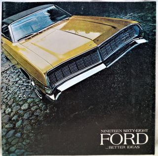 1968 Ford Motor Company Automobile Car Advertising Sales Brochure Guide Vintage