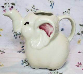 Vintage Shawnee Pottery Elephant Creamer Cocoa Pitcher Usa Patented Art Pottery
