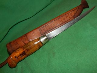 Vintage,  Rapala Fish Fillet Knife,  Old Style,  6 " Blade & Leather Sheath