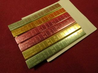 Set Of 6 Vintage Chadwick Measure Clips Sewing Dress Hemmers