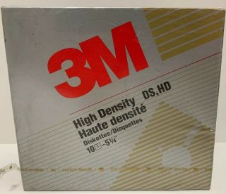 10 Vintage 3m High Density 5 1/4” Ds,  Hd Diskette Rare