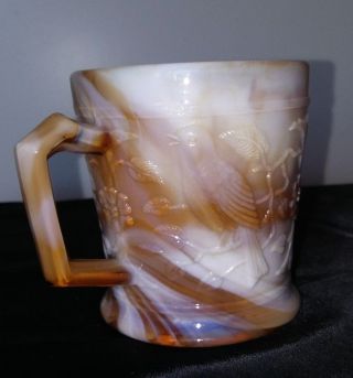 Vintage Imperial Glass Caramel Slag Robin Mug 210