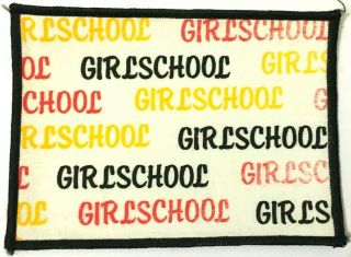 Girlschool - Old Og Vtg 70/80`s Large Printed Patch Sew On (not Shirt Badge)