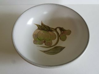 Vintage Denby Troubador Cereal /soup Bowl 15cm Stoneware Greens Magnolia Leaves