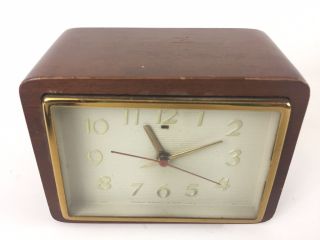 General Electric Ge Clock Mid - Century Modern Model 3h182 Vintage -