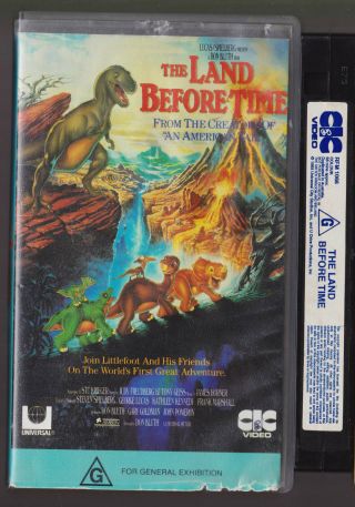 The Land Before Time Vhs Video Vintage 1988