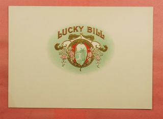 Vintage Cigar Label Lucky Bill Flowers L77028
