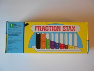 Vintage Fraction Stax Ideal School Company Mathmatic Learning Teaching Aid