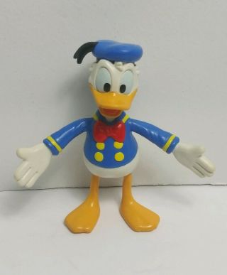 Vtg Old Walt Disney Applause Donald Duck Poseable Bendable Rubber Pvc Figure 5 "
