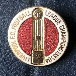 Vintage Liverpool Fc 1983 - 84 League Champions Hard Enamel Metal Badge