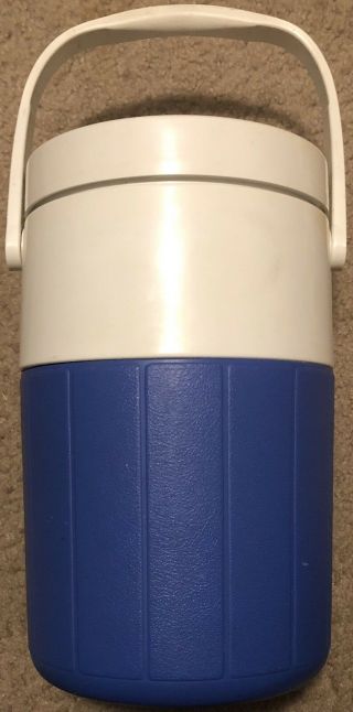 Vintage Coleman Blue/White 1 Gallon Water Cooler Jug With Handles 5596 2