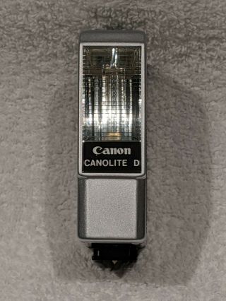 Vintage Canon Canolite D Camera Shoe Mount Compact Electronic Flash