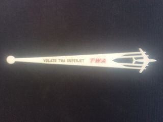 Vintage Twa Swizzle Stick Aeronautica Memorabilia Usa Us American Jet Airline