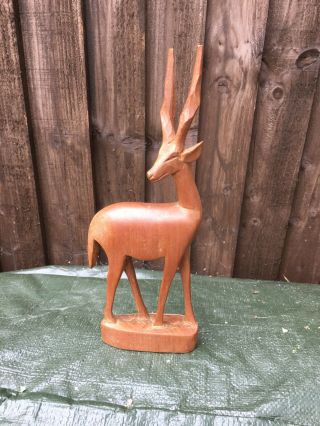 Wooden Retro Vintage 60/70s Kitsch Deer/stag 10 Inches