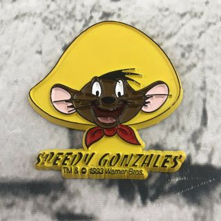 Speedy Gonzales Vtg 1993 Looney Tunes Rubber Refrigerator Magnet