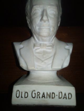 Vintage Old Grand - Dad Bourbon Head Statue Bar Advertising.  Very Hard To Find