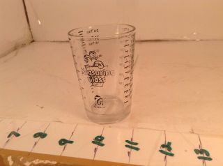 Gemco Vintage Small 4 Ounce Measuring Glass Black/clear Tsp Tbs Ml Oz S/h