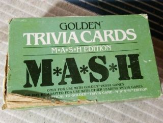 1984 Mash Golden Trivia Cards Mash Edition Game Vintage To Nr