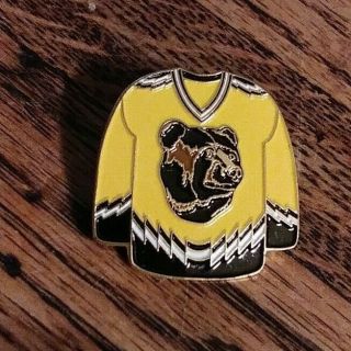 Vintage Nhl Hockey Boston Bruins Yellow Bear Jersey Collectible Enamel Pin Rare