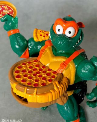 1994 Teenage Mutant Ninja Turtles Pizza Tossin Mike Action Figure Vintage Tmnt