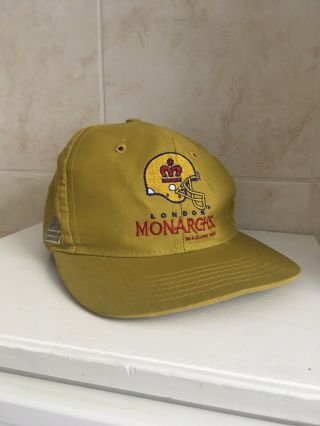 Vintage London Monarchs World League Of American Football 1991 Strap Back Cap
