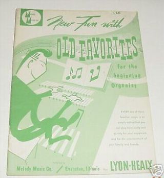 Old Favorites Beginning Organ 1958 Vintage Music Book