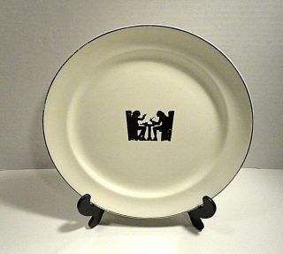 Vintage Hall China Tavern Silhouette Breakfast Plate