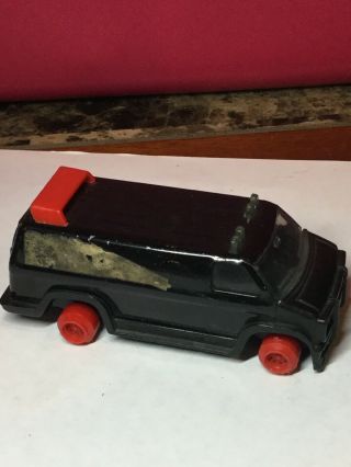 Vintage 1985 Ertl The A - Team Black Van Plastic Toy - For Repair