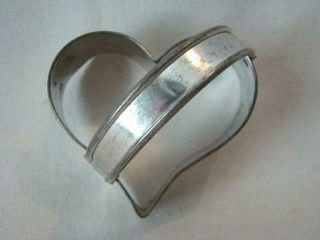 Vintage Molded Tin Heart Shape Cookie Cutter