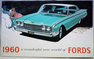 1960 Ford (all Models) Automobiles Car Advertising Sales Brochure Guide Vintage