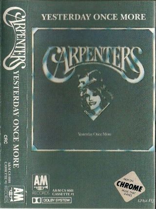 Carpenters - Yesterday Once More Cassette 1985 2 Tape Set Karen & Richard Vtg