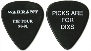 Warrant Authentic 1990 - 91 Tour Issued Picks Are For Dixs Vintage Guitar Pick