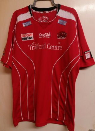 Adults Vintage Kooga Salford City Reds 2010 Home Rugby Shirt Medium
