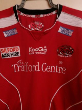 Adults Vintage Kooga Salford City Reds 2010 Home Rugby Shirt Medium 2