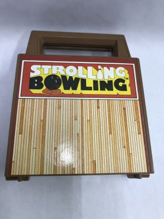 Vintage Tomy Strolling Bowling Wind Up Toy Game - No Bowling Ball