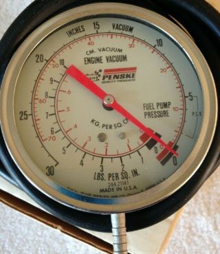 Vintage Sears Penske Vacuum Gauge 244 - 211410 Box/Instructions & Fitting 3