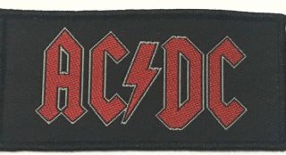 Ac/dc Red Logo Old Og Vtg 80/90`s Woven Patch Sew On Aufnäher/écusson/parche