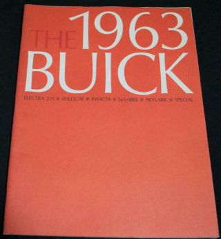 1963 Buick All Models Automobile Car Advertising Sales Brochure Guide Vintage Gm