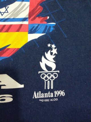 Men’s Vintage Hanes Heavyweight USA Atlanta 1996 Olympics T Shirt Sz XL 3