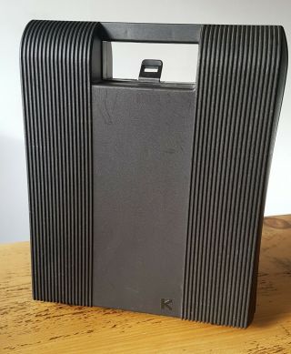 Vintage Black Cassette Tape Storage Carry Case Holds 24 Tapes